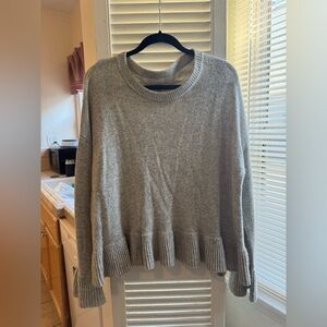 Cinq à Sept Gray Crew Neck Sweater Saks